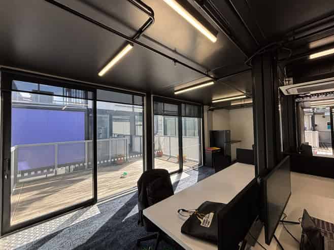 Modern unique City office with sunny deck 