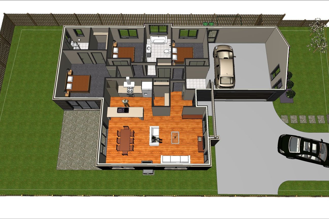 Brand new brick home – pohled 3