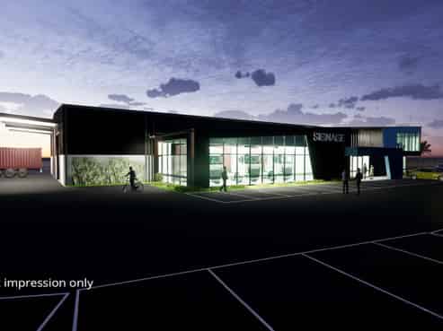 New warehouse to be built - strong corner presence