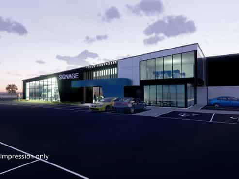 New warehouse to be built - strong corner presence