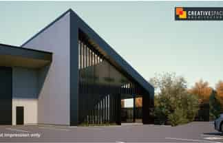 New warehouse to be built - strong corner presence