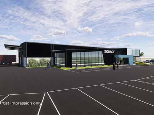 New warehouse to be built - strong corner presence