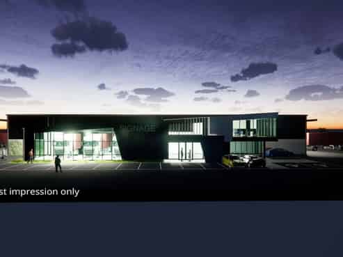 New warehouse to be built - strong corner presence