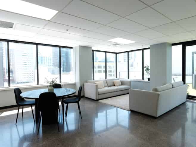 Refurbished suite with balcony views