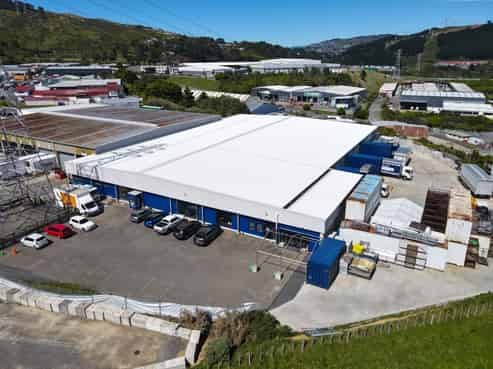 Big Warehouse Surrounded by Yard