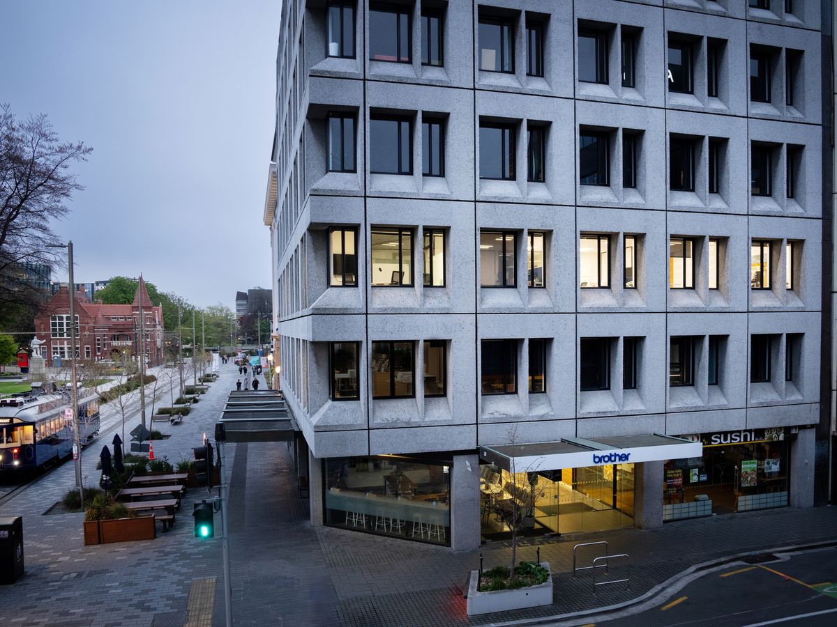 Prime office location on Oxford Terrace corner