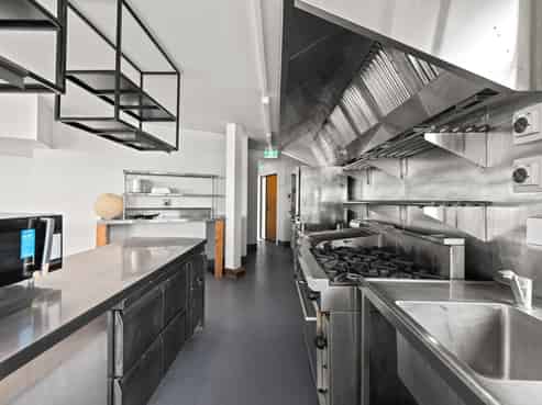 Ready for business - commercial kitchen in place