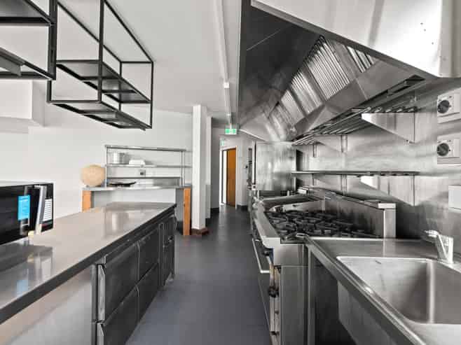 Ready for business - commercial kitchen in place