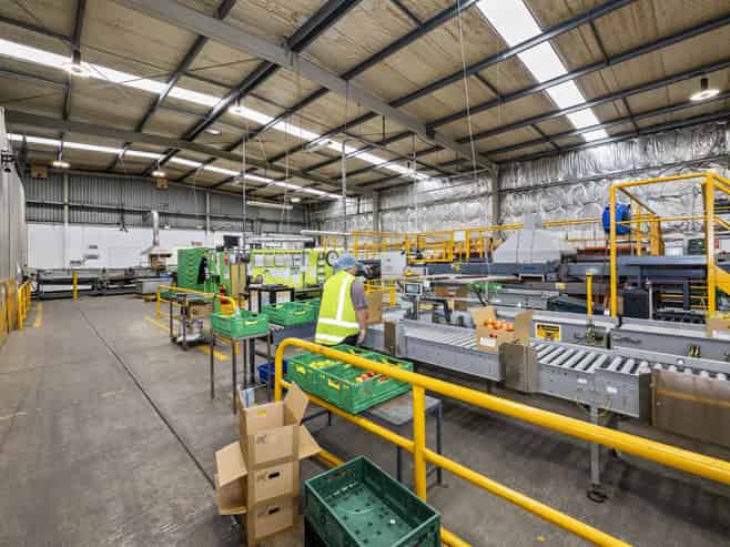 Industrial facility with temp-controlled space