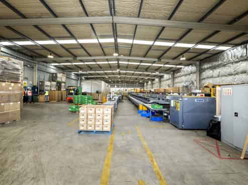 Industrial facility with temp-controlled space