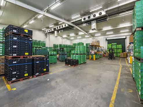Industrial facility with temp-controlled space