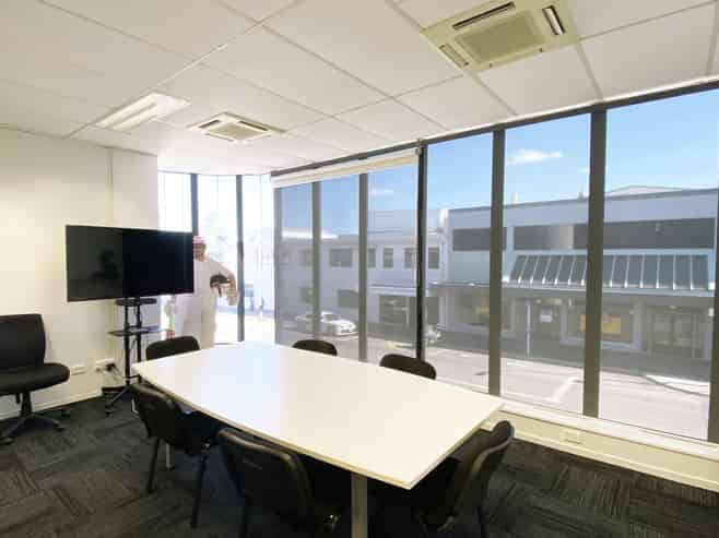 City office in the business and education zone