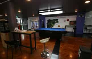 Good-sized Billliard sports bar with screen golf
