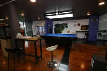 Good-sized Billliard sports bar with screen golf