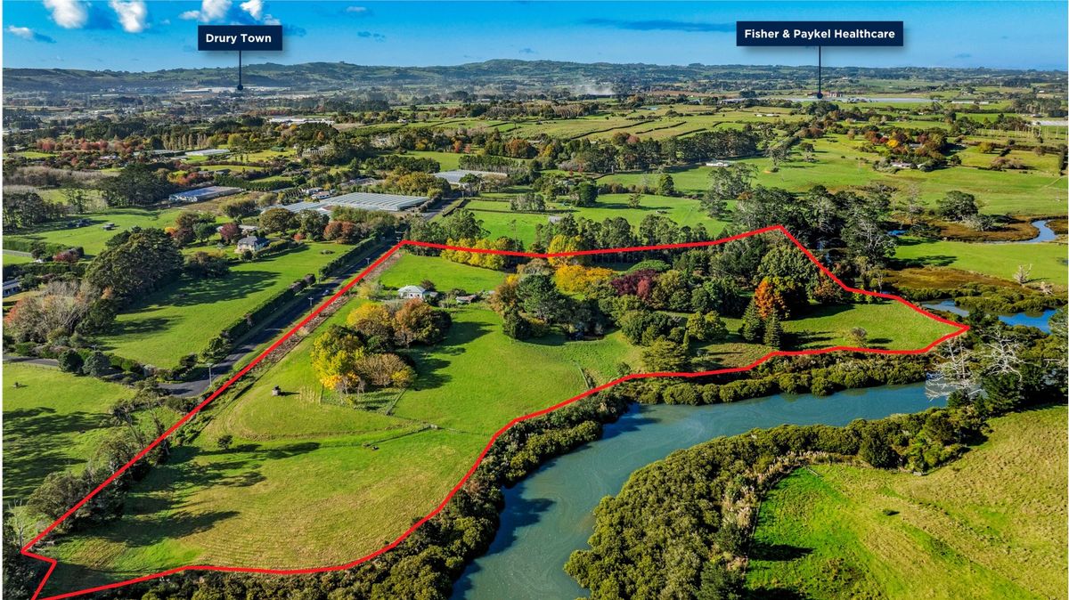 Future urban landholding with estuary frontage, Karaka