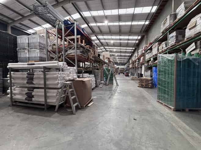 Large modern warehouse on corner site