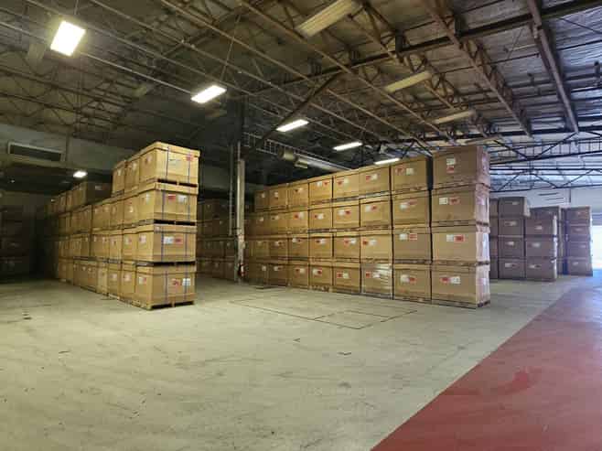 High capacity warehousing and processing