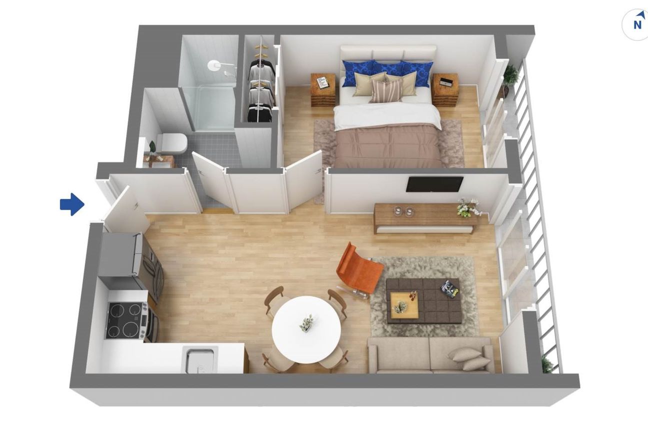City Centre, 1 bedroom - Mehr