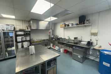 Commercial kitchen with storage
