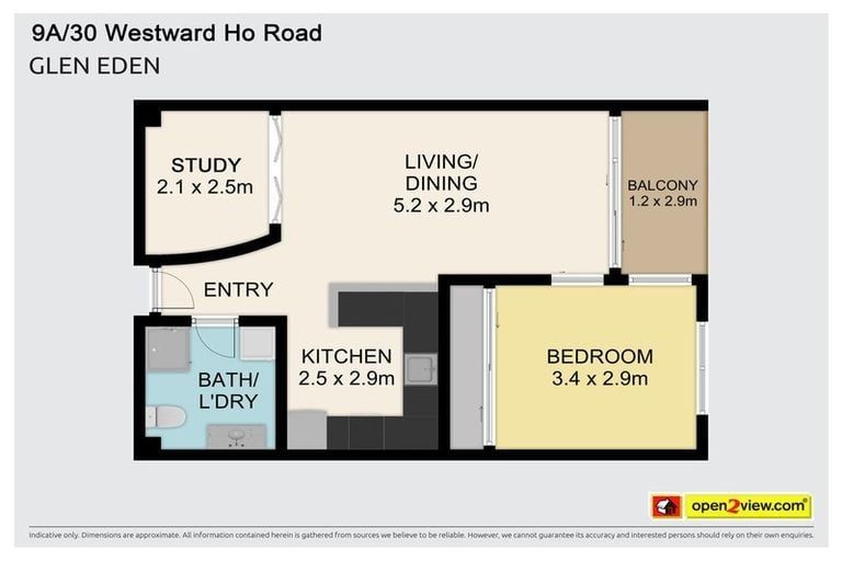 Full kitchen 1 bed, 1 study apartment w/ extras - Widok 5