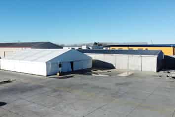 Large yard + warehouse and tent storage 