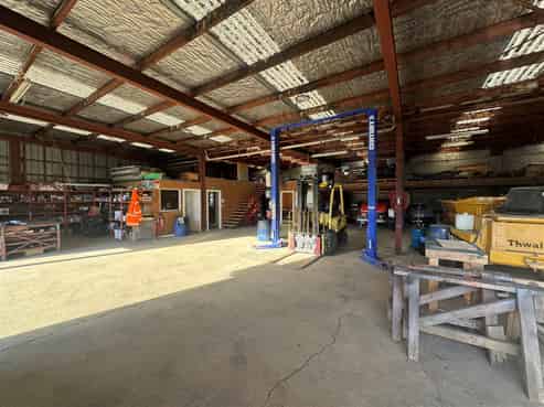 Warehouse, yard, office and showroom.