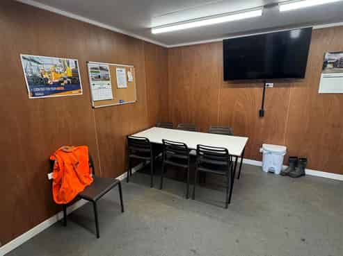 Warehouse, yard, office and showroom.