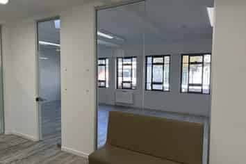 Bright open-plan office with CBD outlook