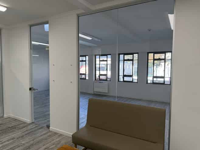 Bright open-plan office with CBD outlook