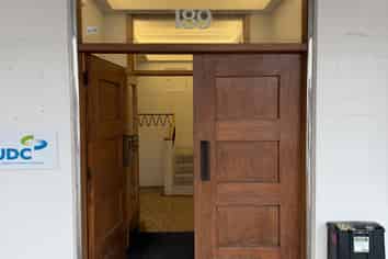 Bright open-plan office with CBD outlook