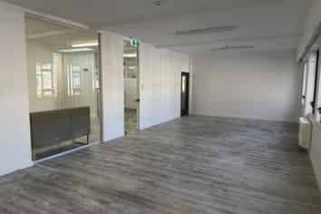 Bright open-plan office with CBD outlook