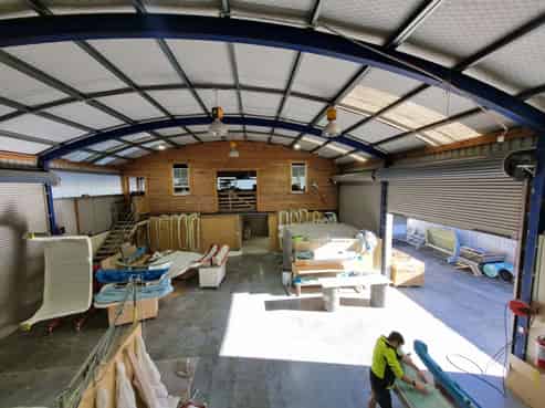 High stud warehouse or workshop with offices