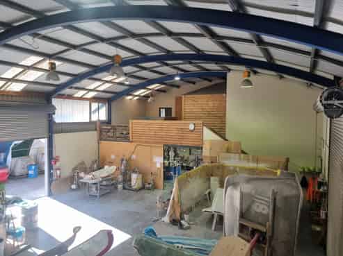 High stud warehouse or workshop with offices