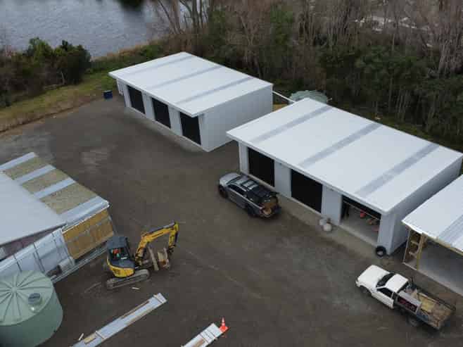 Two new sheds with secure yard for lease