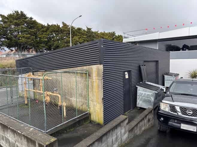 Centrally Located Storage Shed