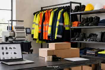 Safety apparel, promotional products and embroider