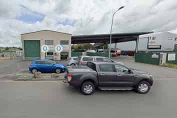 Secure industrial warehouse with extensive yard