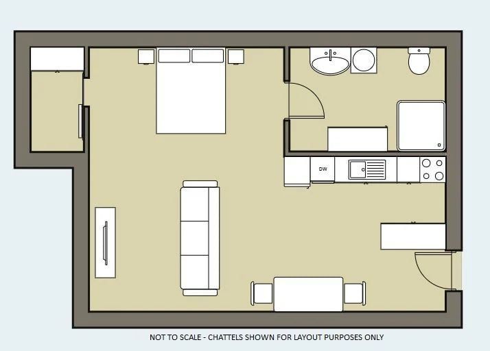 Tidy studio unit in good location 2