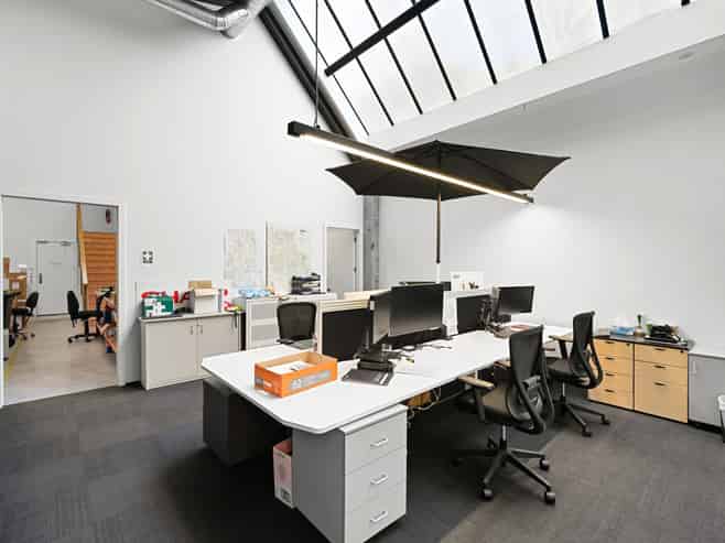 Modern office with industrial edge