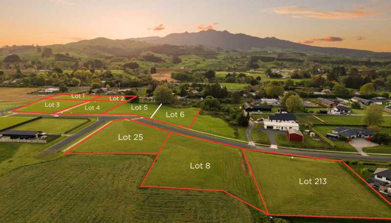 LOT 1, 2, 4, 5, 6, 8 ,213 Amber Views Stage Three, Pirongia